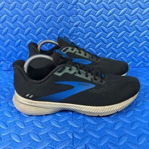 Brooks Launch 8 Mens Size 9D Black Blue Running Walking Athletic Sneakers Shoes